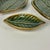 1990s Vintage Coastal Boho Chic Trompe L’Oeil Banana Leaf Earthenware Serving Dishes - Set of 3 For Sale - Image 12 of 14