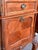 Wood Antique French Mahogany Night Stands with marble top and crest, 1900, A Pair For Sale - Image 7 of 18