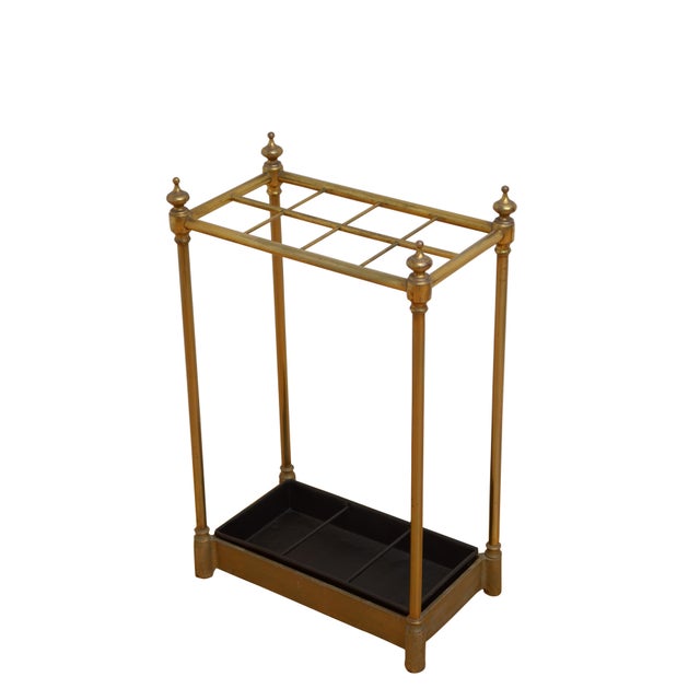 Metal Victorian Brass Umbrella Stand, 1880s For Sale - Image 7 of 7