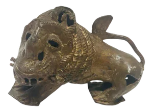 Antique Bronze of a Mythical Lion Beast