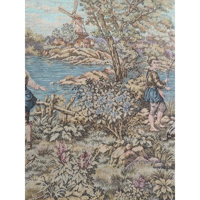 Large Aubusson Style Jacquard Tapestry, 1960s For Sale - Image 4 of 18