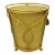 Nos Italian Gold Gilt Iron Hollywood Regency Wastebasket Trashcan With Liner For Sale