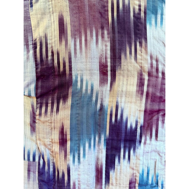 Framed Antique Silk Ikat Chapan Robe Central Asia with Provenance For Sale - Image 14 of 18