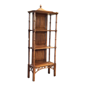 Vintage Solid Wood 3-Shelf Etagere or Book Shelf