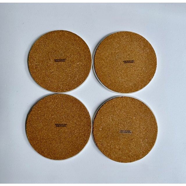 Vintage Modern "Ace" Ceramic Coasters, Set of 4 For Sale - Image 14 of 17