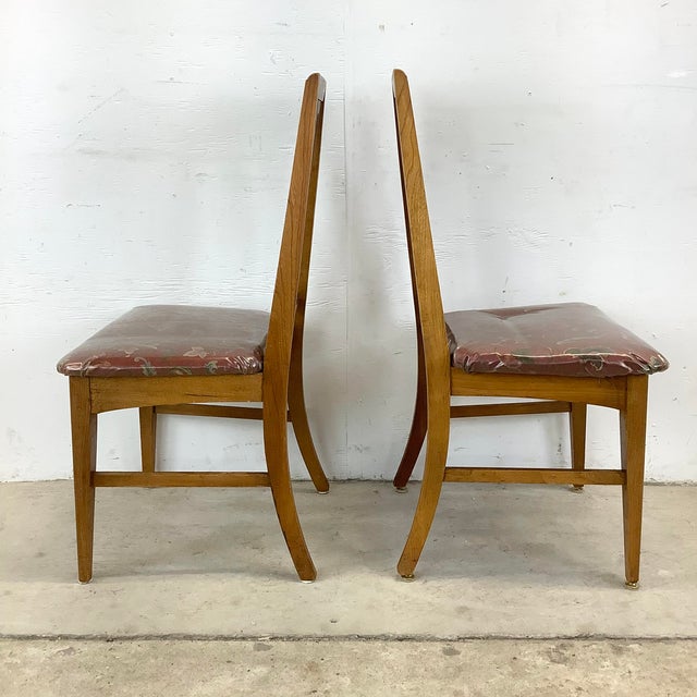 Wood 1960s Young Manufacturing Attributed Walnut Dining Chairs - Set of 6 For Sale - Image 7 of 18