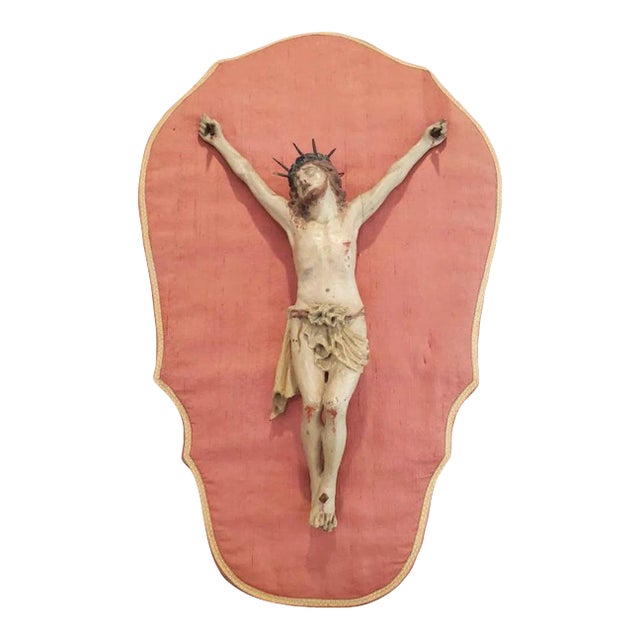 18th Century Spanish Baroque Church Altarpiece Carving For Sale