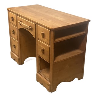 Cushman Style Vintage Maple Desk For Sale