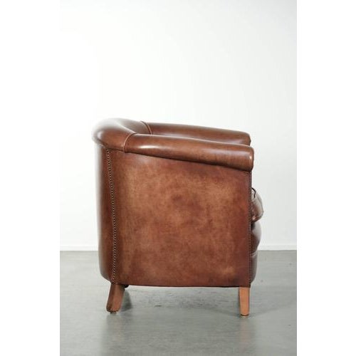 Club Chair in Cowhide Leather For Sale - Image 3 of 13