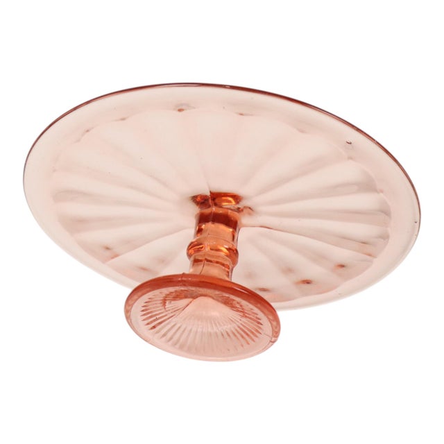 Art Deco Pink Cake Platter, 1930s For Sale - Image 6 of 14