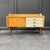 Product. Small sideboard. Style. Mid-century · 1960s. Material. Birch veneered body · solid wood legs · two glass shelves...