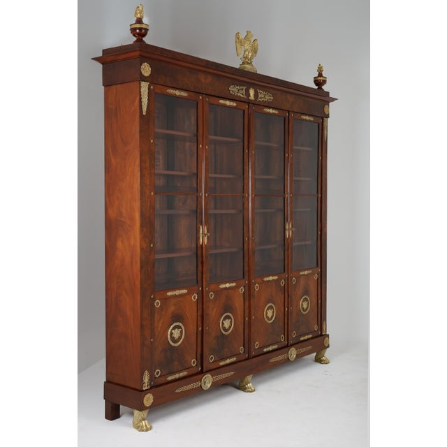 Empire Mahagony Bookcase, 1860 For Sale - Image 10 of 18