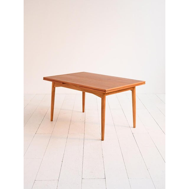 Danish Extendable Teak and Oak Dining Table, 1960s For Sale - Image 4 of 10