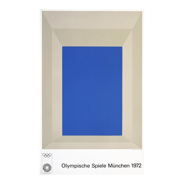 1972 Josef Albers Munich Olympics Silkscreen Poster For Sale