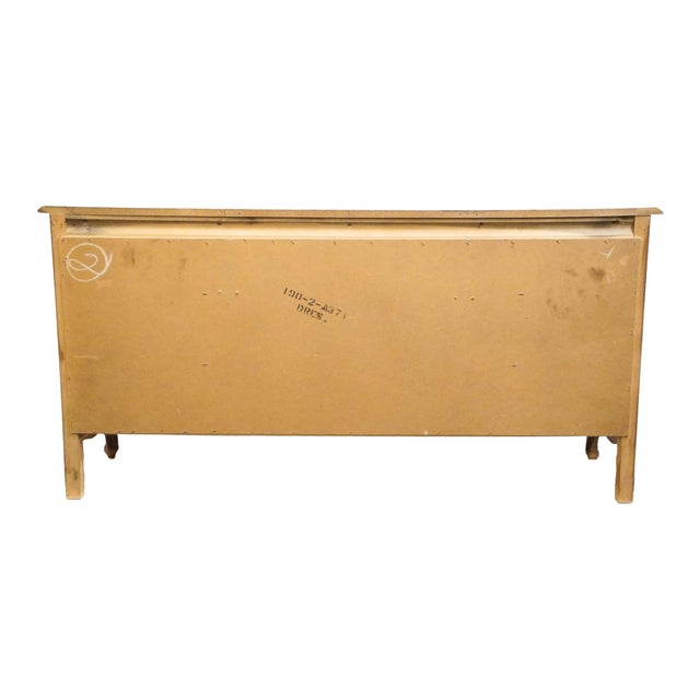 Bassett Furniture Cherry Country French Provincial 65" Triple Dresser 190-2-A371 For Sale - Image 10 of 12