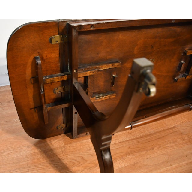 1930 Heritage Henredon English Regency Mahogany & Leather Top Coffee Table For Sale - Image 16 of 17