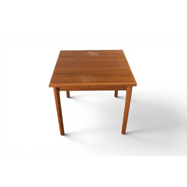 Ansager Møbler Square Teak Draw Leaf Dining Table | Danish Modern 1960s For Sale - Image 4 of 11