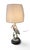 French Country Hand Painted Boehn Porcelain Heron Lamp With Shade For Sale - Image 3 of 8