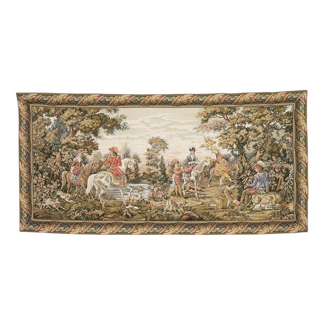 Horsemanship Loom Woven Tapestry - 170 X 312 Cm (5'7" X 10'3") - Requires Concealed Wooden Batten For Sale