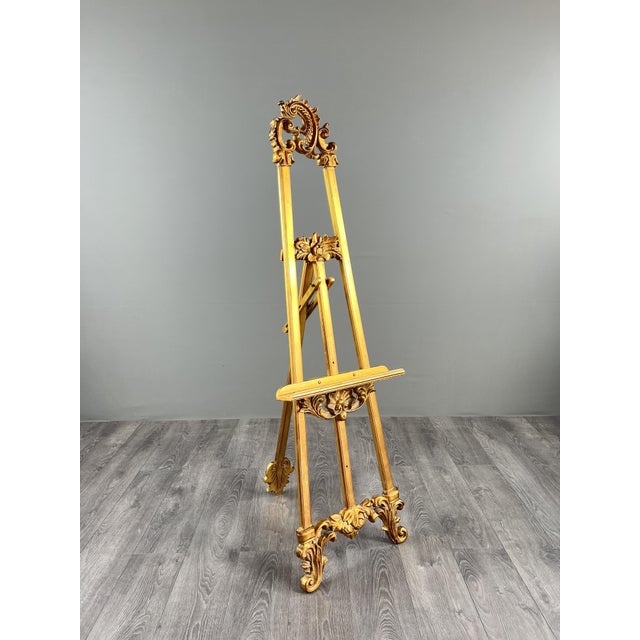 Large Carved and Gilded Wooden Easel For Sale - Image 9 of 9