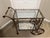 Vintage Hollywood Regency Neoclassical Gilt Rolling Iron Glass Bar Cart Trolley For Sale - Image 6 of 12