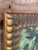 English Signed Tropical Leopard Waterfall Acrylic Painting in Carved Gilt Wood Frame For Sale - Image 3 of 12