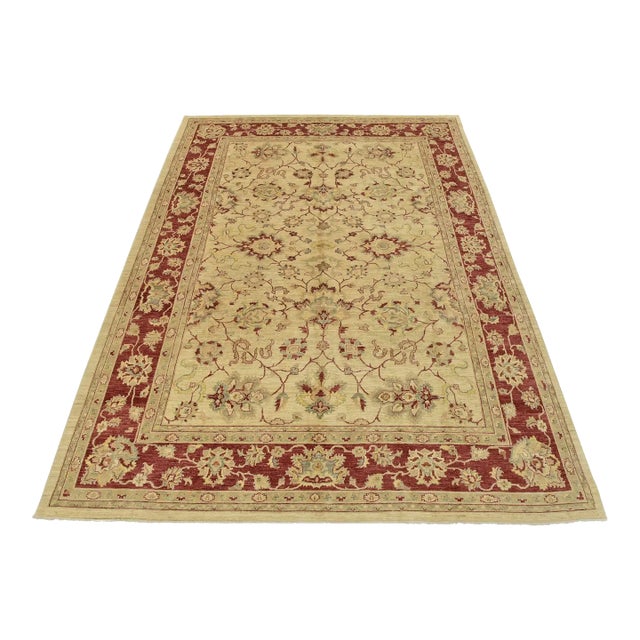 Ziegler Rug 10'1'' X 13'4'' Beige Wool Traditional Hand-Knotted Oriental Carpet For Sale