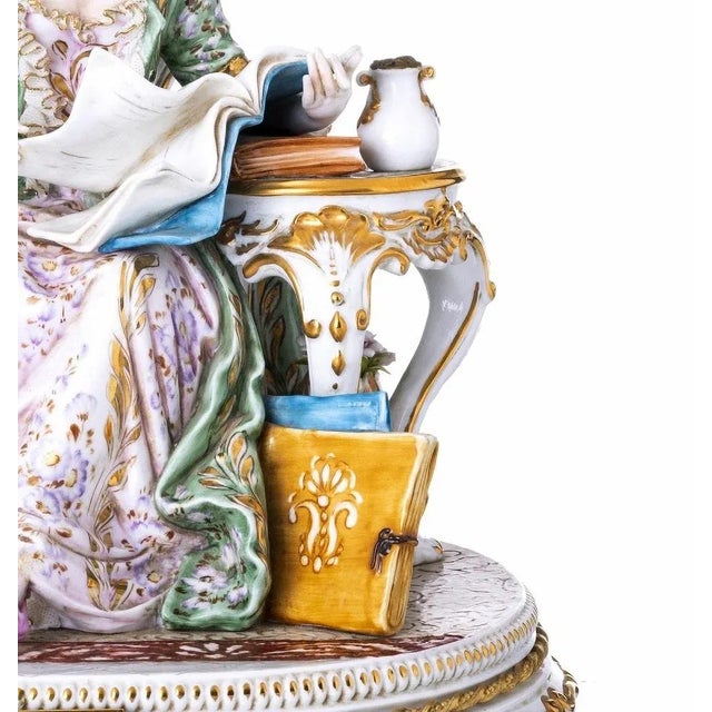 20th Century Tiche Porcelain Madame Pompadour For Sale - Image 3 of 6