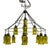 Bringing the warmth and romance of Mediterranean architecture into the home, this striking Spanish Revival chandelier...