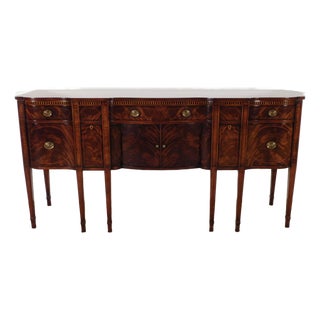 Batesville Furniture New York Style Flame Mahogany 8 Legged Sideboard Buffet For Sale