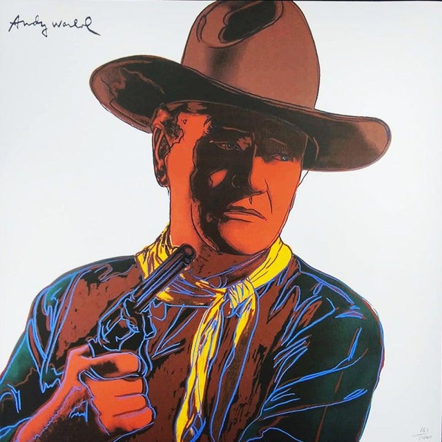 Andy Warhol "John Wayne" Limited Numbered Edition Lithograph by CMOA. License: Andy Warhol Foundation. Limited Edition...