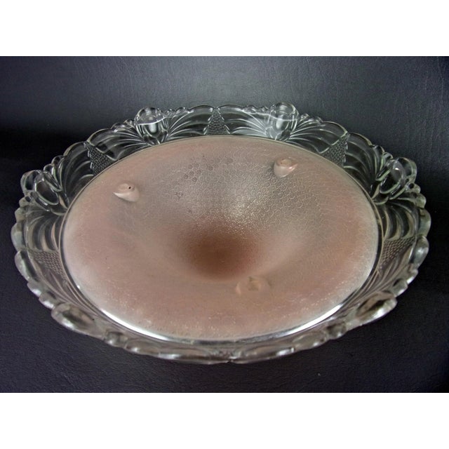 Antique Art Deco Light Shade Frosted Pink Glass For Sale - Image 4 of 6