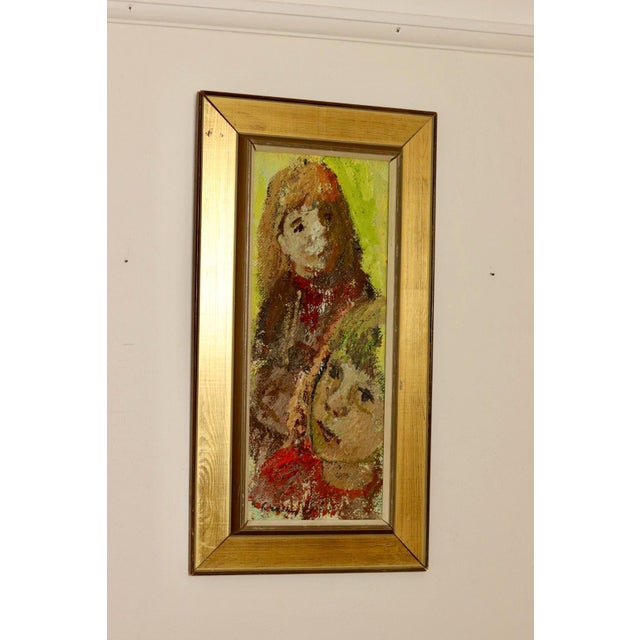 Bertil Wahlgren, Two Children, 1960s, Oil on Canvas, Framed For Sale - Image 6 of 11