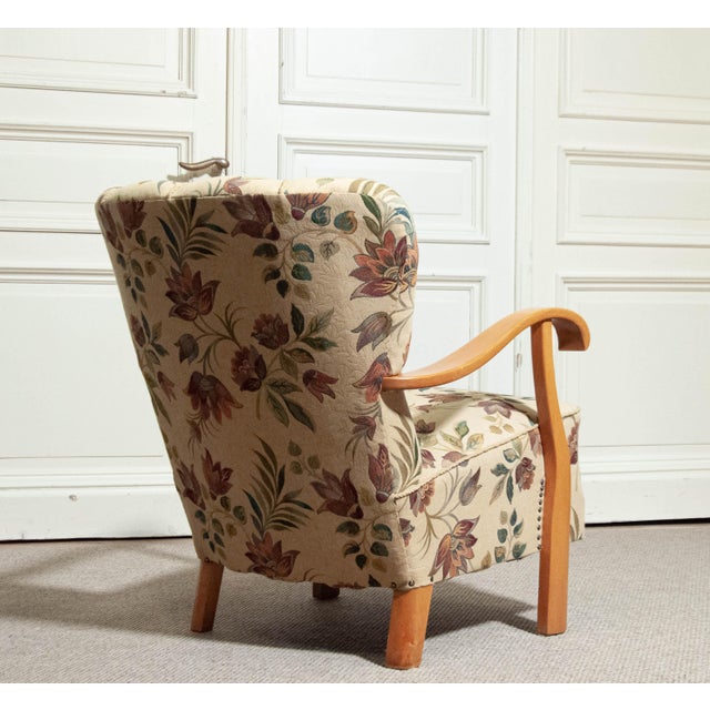 Vintage Swedish Elm Chair, 1940s For Sale - Image 4 of 9