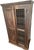 Brown Antique Hand-Carved Wood Wardrobe with Carved Doors and Iron Grille, Bali, Indonesia, 1920s For Sale - Image 8 of 18