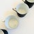 Mid Century Porcelain Demitasse Mugs - Set of 5 - Black and White Glazes For Sale - Image 4 of 11