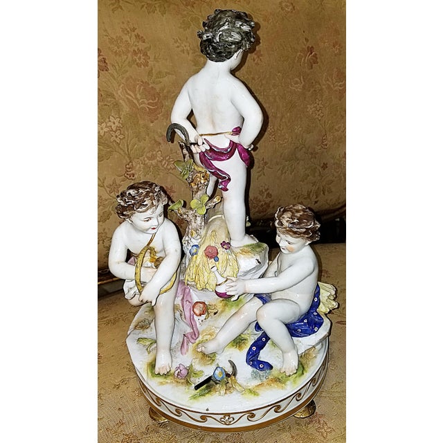 18c. Figural Porcelain Centerpiece by Ludwigsburg For Sale - Image 4 of 9