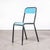 French Stacking D Back Dining Chairs in Blue from Mullca, 1950s, Set of 6 For Sale - Image 3 of 18