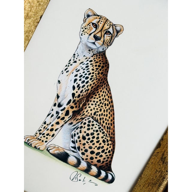 Not Yet Made - Made To Order Original Hand-Painted Cheetah Painting in a Gilded Frame For Sale - Image 5 of 9