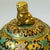 Vintage Cloisonné Enamel Lidded Jar – Gilt Ground With Lion Finial, Floral Motif For Sale - Image 4 of 9