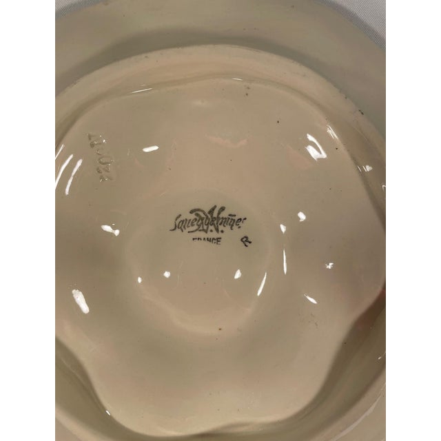 Ceramic Antique French Majolica Sarreguemines Oyster Plate, Circa 1920s For Sale - Image 7 of 10