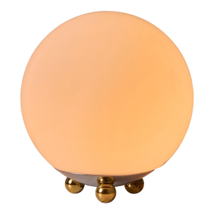 1980s Geometric Brass and Glass Table Lamp for Technolumen, Germany