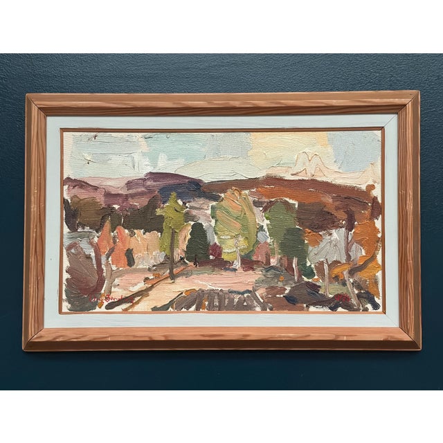 Olle Blomberg, Landscape, 1976, Oil Painting on Canvas, Framed For Sale - Image 16 of 18