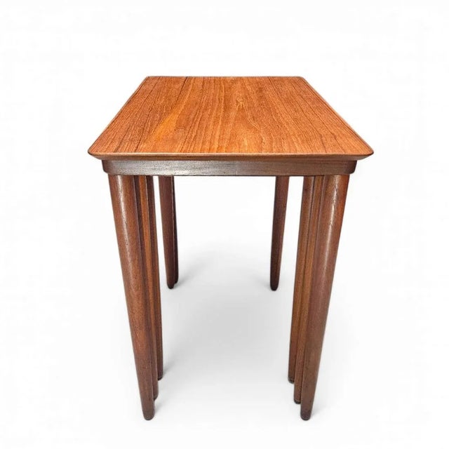 Mid-Century Modern Svend Madsen Danish Teak Nesting Tables - Set of 3 For Sale - Image 9 of 12