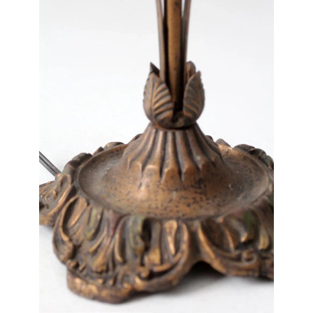 Metal Antique Art Nouveau Floor Lamp For Sale - Image 7 of 12