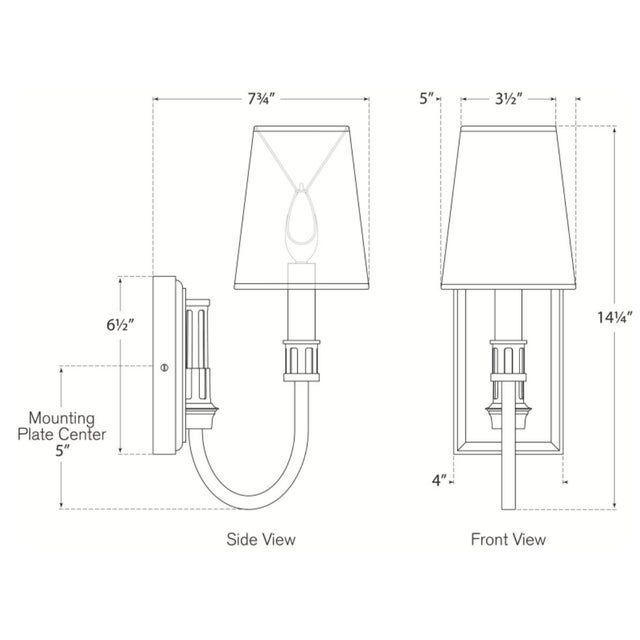 Modern Thomas O'Brien for Visual Comfort Signature Modern Library Sconce in Polished Nickel with Linen Shade For Sale - Image 3 of 5