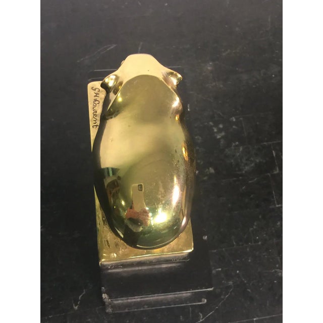 1930s G H Laurent Art Deco Bronze Guinea Pigs Bookends For Sale - Image 9 of 10