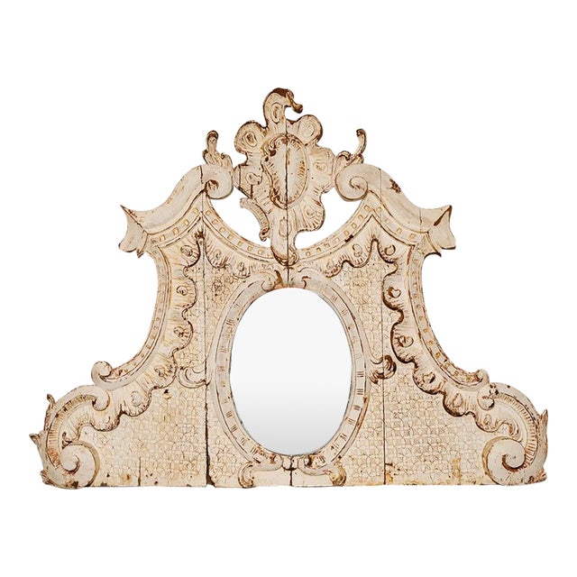 Antique Architectural Overdoor Mirror, Italy, C. 1800 For Sale