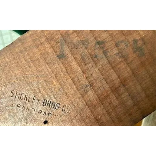 Stickley Brothers Signed Antique Maple Windsor Chair With New Leather and Textile Seat and Back Cushions - Grand Rapids - 1920s For Sale In Saint Louis - Image 6 of 11