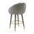 Transitional Myla Light Grey Swivel Counter Stool For Sale - Image 3 of 9